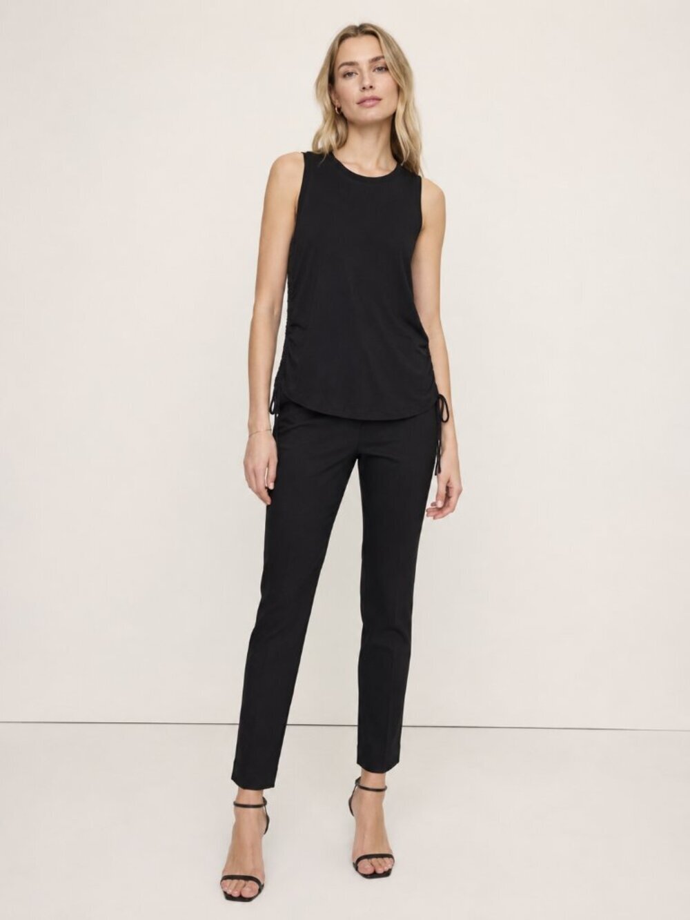 Banana Republic Stretch Adjustable Fit Muscle Tee Black Small #A3220